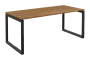 SEK-O - 18 stůl kancelářský, kovová podnož černá, deska 25 mm, široký 1800 mm, ořech světlý